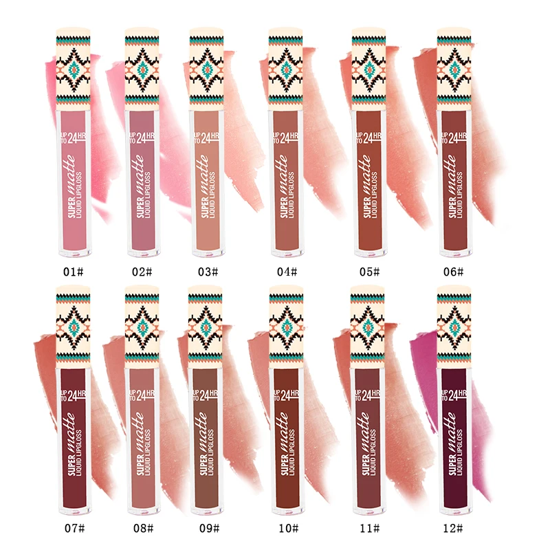 MK 6 pcs/Kits Lip Gloss Matte Set Velvet Lip Tint Stain Lips Makeup