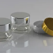 300 шт./лот 5 г пустая стеклянная банка с крышками. 5cc прозрачный стеклянный контейнер, 5 мл стеклянный контейнер, стеклянная банка