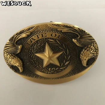 

WesBuck Brand Western Cowboy belt buckle With Oval eagle Brass Metal Fashion Mens Buckles Jeans Accessories Fit 4cm Wideth Belt