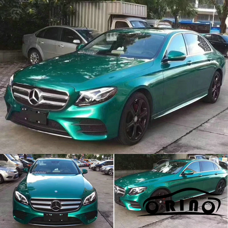 Orino Emerald Gloss Metallic Metal Vinyl Super Glossy Green Vinyl Film Wrap Vehicle Car Full Body Wrapping Sticker 1 52 20m Car Stickers Aliexpress