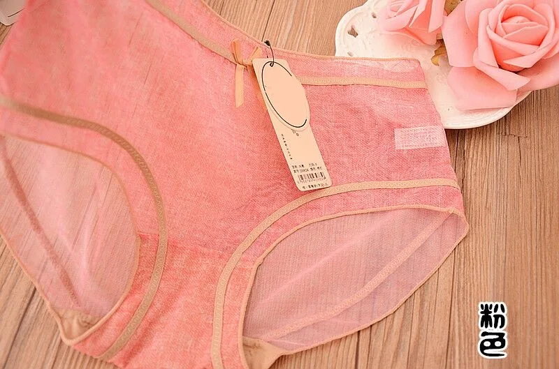 Silk Ladies Woman Seamless Sexy Panties Low Waist Briefs Female Stripe Soft Breathable Women's Thin Underwear8