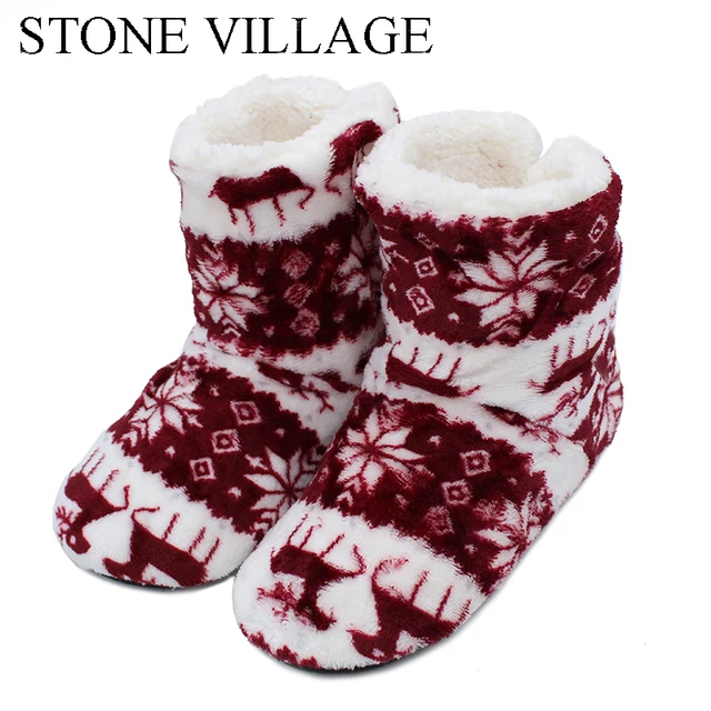 New Arrival 2018 Winter Shoes Woman Home Slippers Girls Christmas Indoor Shoes Warm Contton Slipper Plush Pantufa Soft 6 Colors