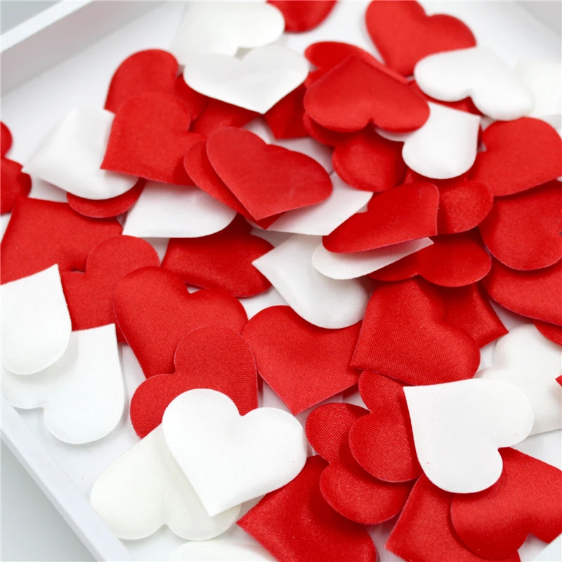 100 Pcs 2cm 3cm Sponge Heart Shaped Confetti Baby Shower Throwing Petals for Wedding Lover's Gift Home Decor Decoration 62058