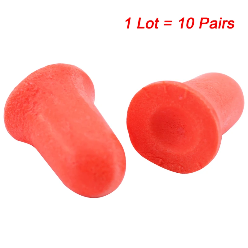 

10pairs Noise Reduction Earplugs Comfort Foam Soundproof Work Learning Sleep Labor Protection Earplugs T182