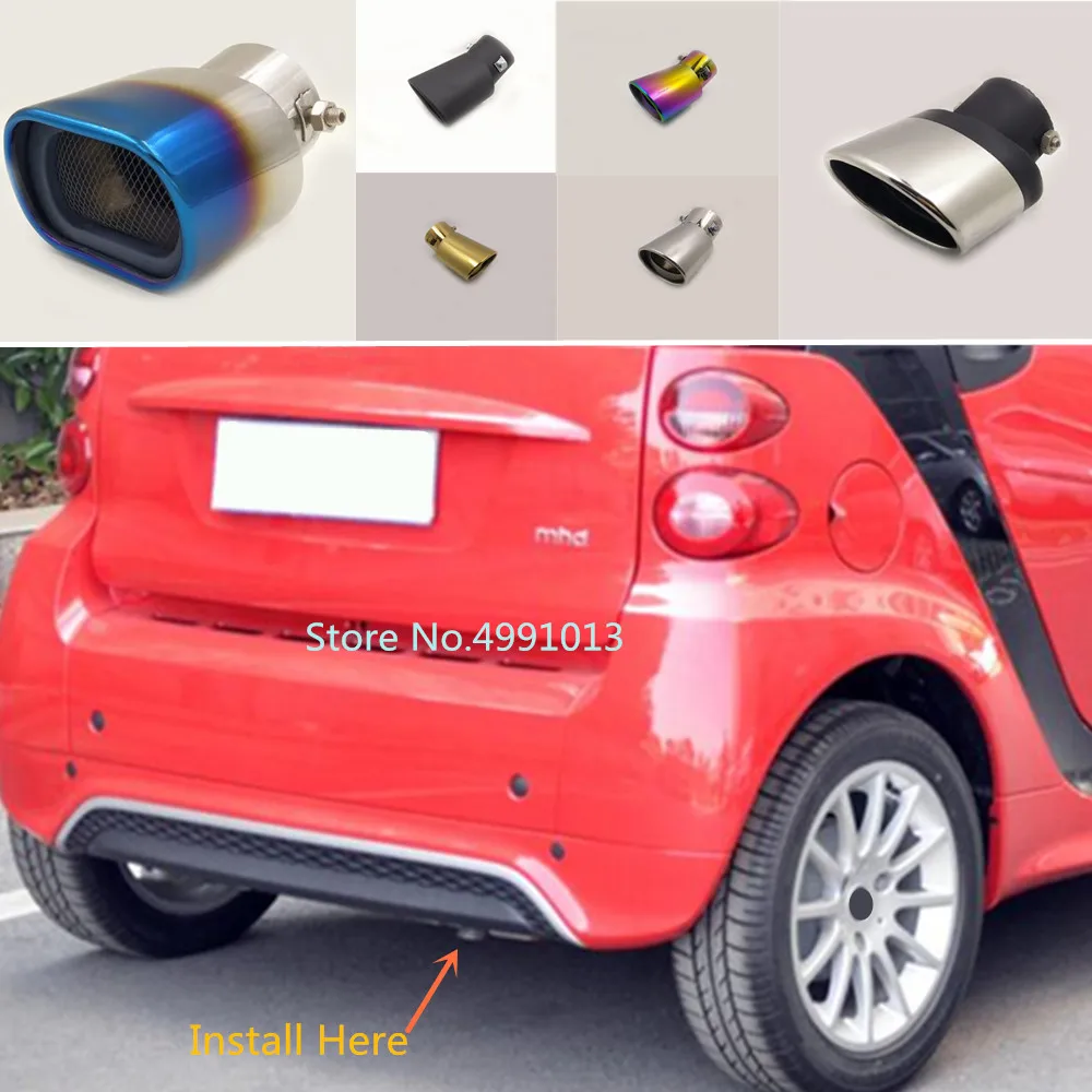 Для Benz Smart Fortwo 2012 2013 2014 задняя крышка автомобиля глушитель внешний задний конец