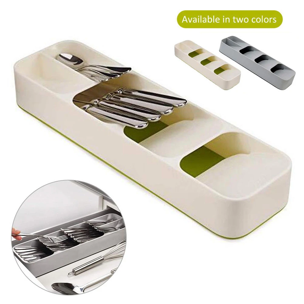 

Kitchen Drawer Organizer Tray Spoon Cutlery Separation Finishing Storage Box Organization Holder Rack Fork Chopsticks Shelf B4