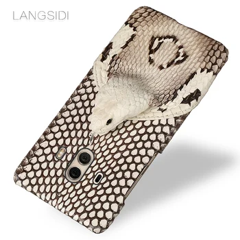 

wangcangli brand phone case real snake head back cover phone shell For Huawei Mate 10 full manual custom processing
