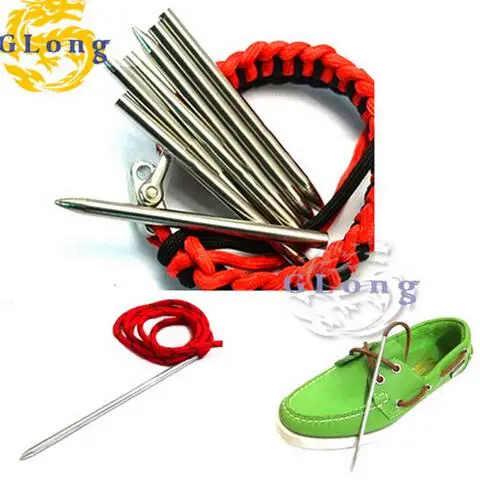 Party Favors 3&quotSteel Paracord Needle Silver Golden With Screw Thread Shaft Tip Stiching Fid Knit Weaving | Дом и сад