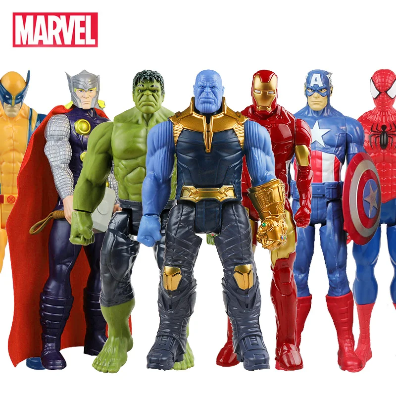30 cm Marvel vengadores infinito guerra Thanos Spiderman Hulk de hombre de hierro, Capitán América, Thor Wolverine figura de acción juguetes muñecas para chico