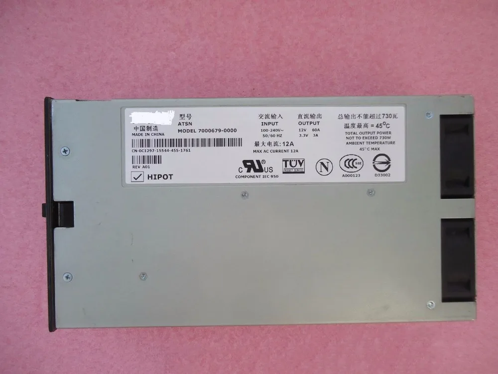 Серверный блок питания для PE2600 7000679-0000 NPS-730AB A 01M001 0C1297 0FD828 730 Вт полностью