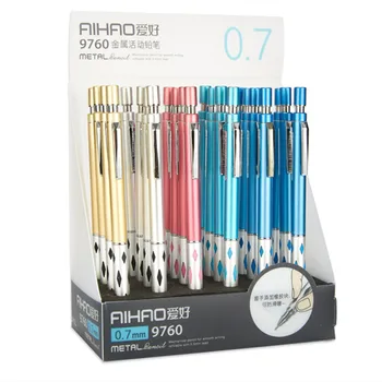 

New Arrival Mechanical Pencil aihao 0.7 Point Metal Pencil Smooth Writing High Quality 6pcs/lot Free Shipping