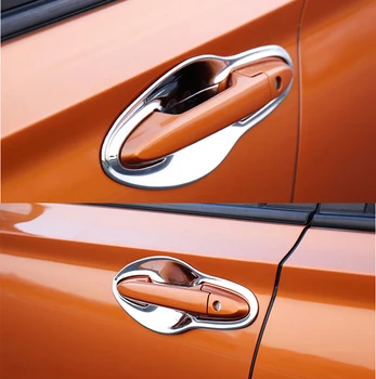 

ABS CHROME DOOR HANDLE BOWL COVER CUP CAVITY TRIM INSERT OVERLAY BEZEL MOLDING GARNISH FOR HONDA VEZEL HR-V HRV 2014 2015 2016