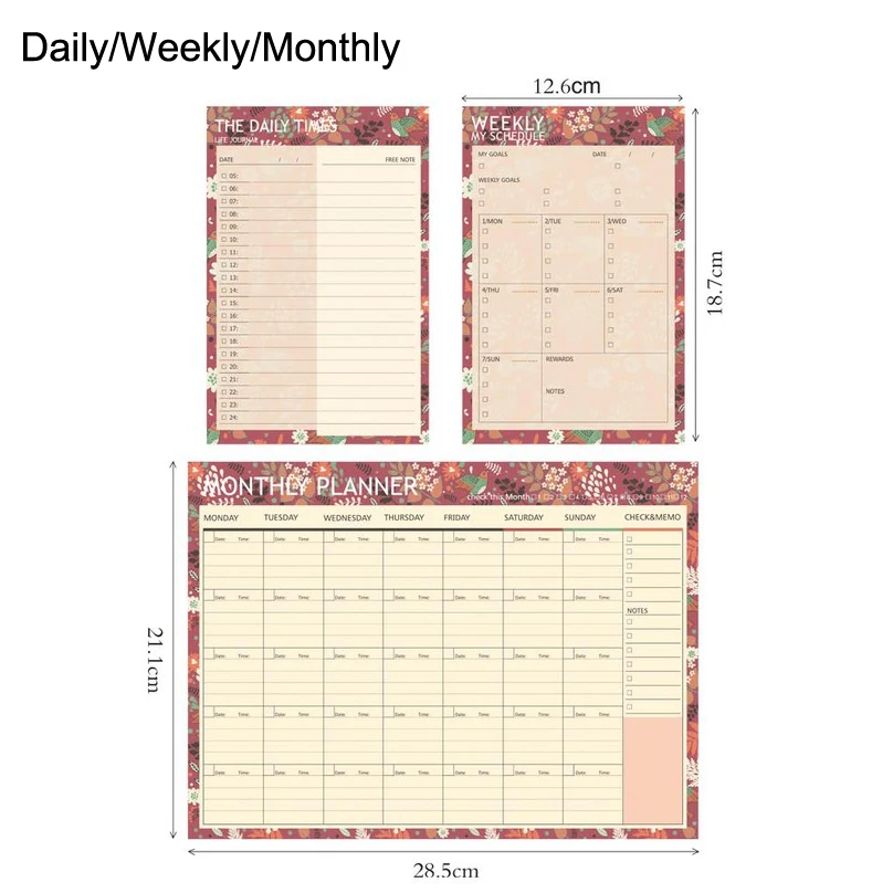 Cute Flower Daily Weekly Monthly Planner School Kawaii Bullet Journal Agenda Travel Notebook Office Accessory Stationery Store Cute Flower Daily Weekly Monthly Planner School Kawaii Bullet Journal Agenda Travel Notebook Office Accessory Stationery Store