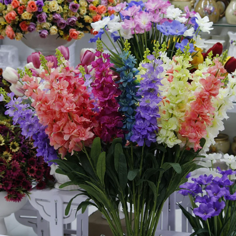 

1pc Artificial Violet Hyacinth Real Touch Fake Violet Flowers Stem Flowers for Event Wedding Party Decorative Flowers Home Decor