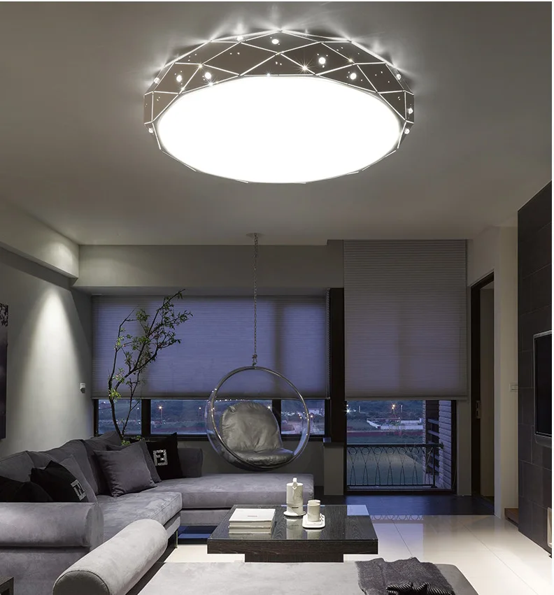 

LED Ceiling Lights For Bedroom Crystal Decoration Nordic Simplicity Iron Modern Ceiling Lamp lamparas de techo Light Fixtures