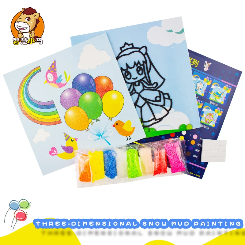 

New Style Hot Three-dimensional Snow Mud Paintings Environmental Protection High-quality Material Children Handmade Puzzle DIY