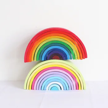 creative rainbow blocks