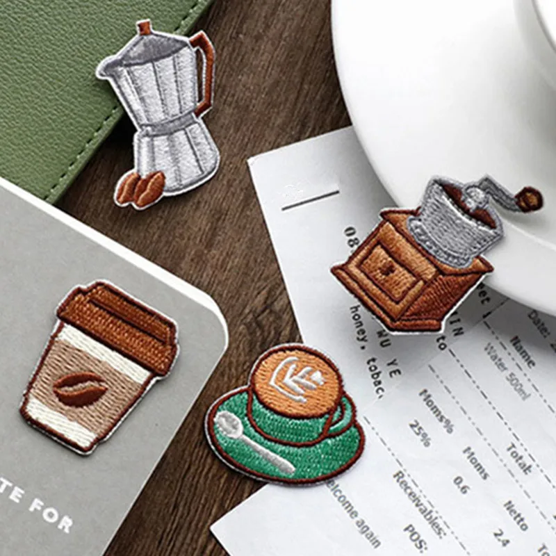 Embroidery Coffee Gadget Badge A5-6