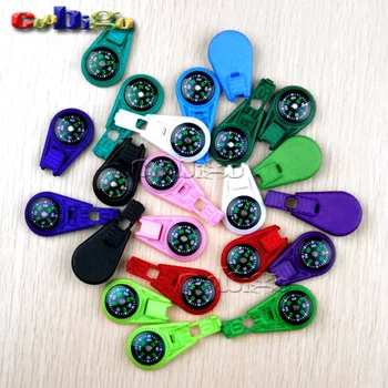 For 2mm Paracord Rope Colorful Zipper Pull Compass Cord Ends Tatical Moll Backpack Survival Camp Travel Kits #FLC112(Mix-s)