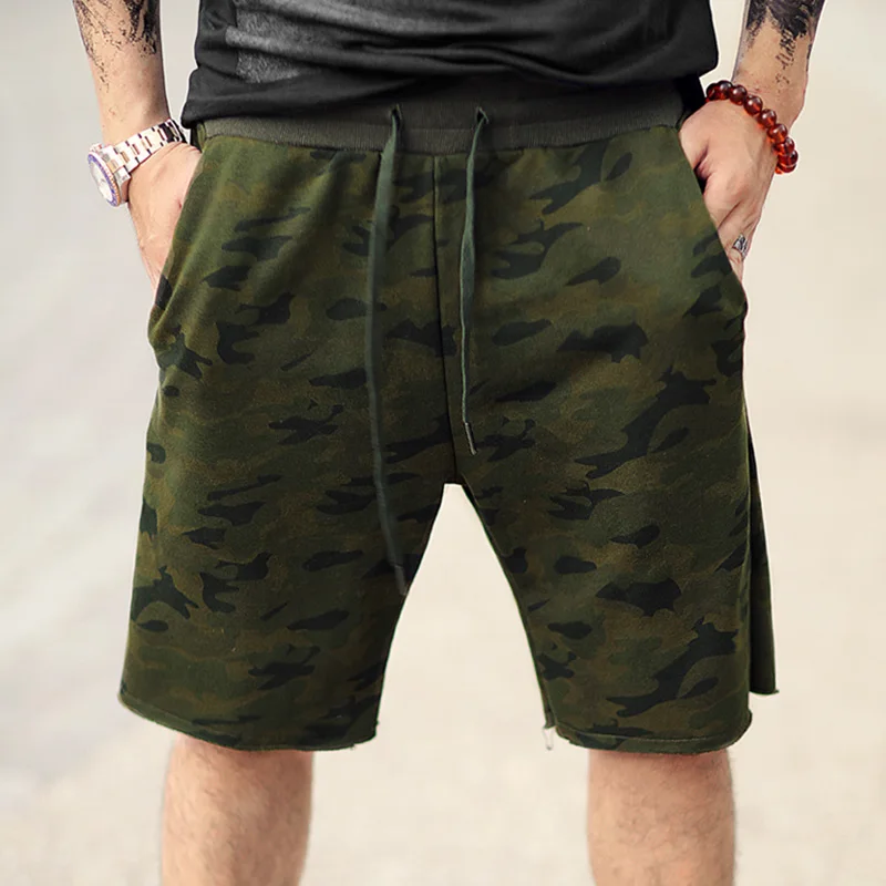 

Summer New Arrival Men's Cotton Casual Camouflage Shorts Men Military Army Green Elasticed Waist Brand Fashion Beach Shorts K818