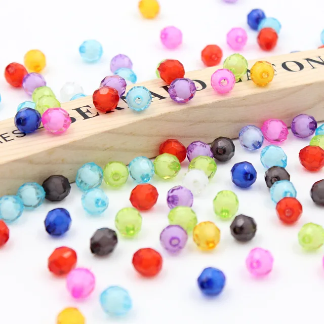 50 100PCS Acryl beads Mixed color 7mm 13mm Sewing Garment/Clothing hat