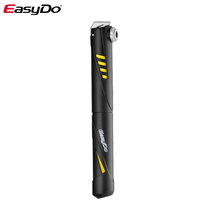 EasyDo мини портативный велосипедный насос 120 фунтов/кв. дюйм инженерный пластик Универсальный подходит A/V F/V велосипедный воздушный насос для различных велосипедов - Цвет: BLACK
