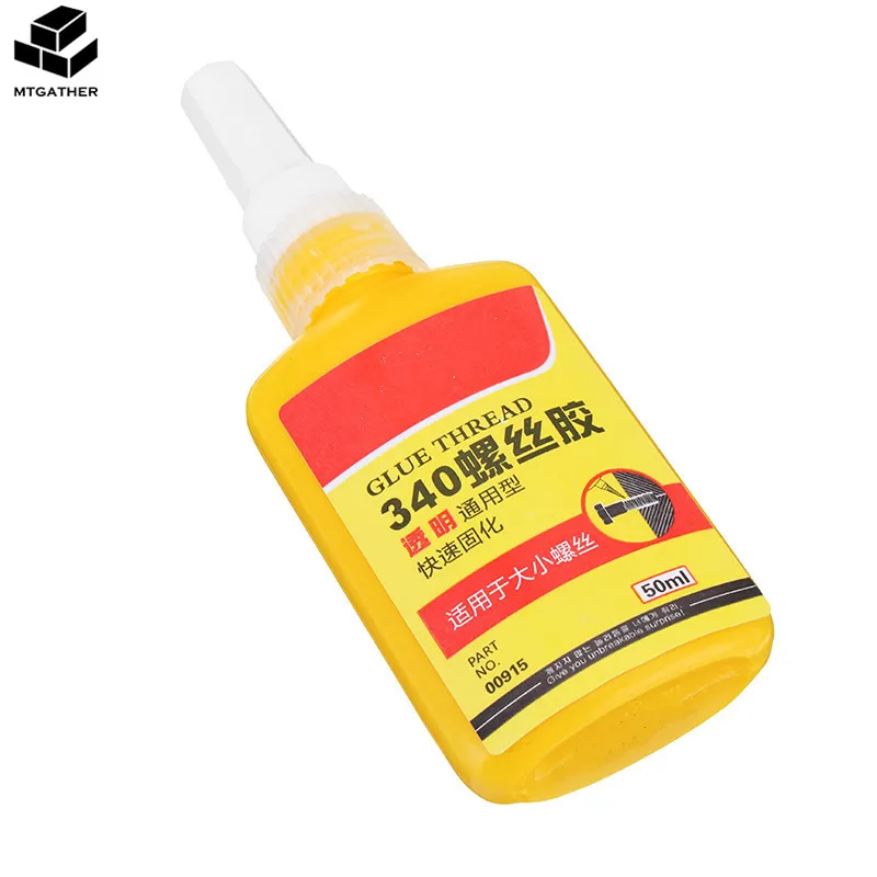

Common Use 1 PC 50mL 340 Transparent Light Yellow Quick Drying Sealing Glue Threadlocker Thread Locker Screw Glue