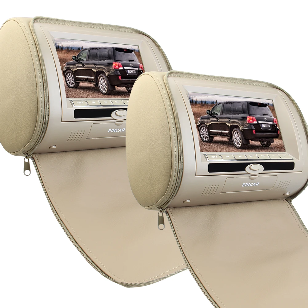 Clearance Car Headrest DVD Player Black pillow dvd player Universal Digital Screen zipper Car Monitor USB FM TV Game IR Remote car headres 2