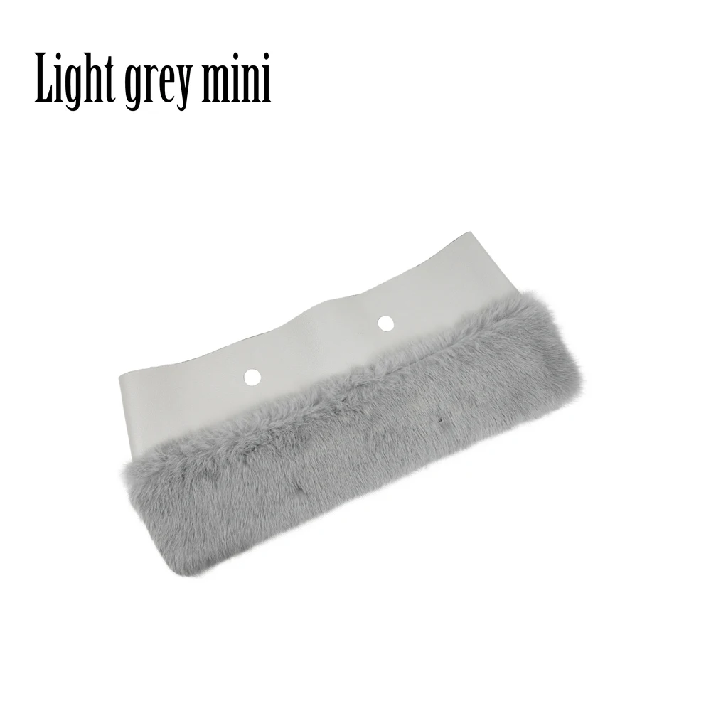 Tanqu плюшевой отделкой для O BAG термальность плюшевое украшение кроличий мех подходит классический большой мини Obag - Цвет: Light grey mini