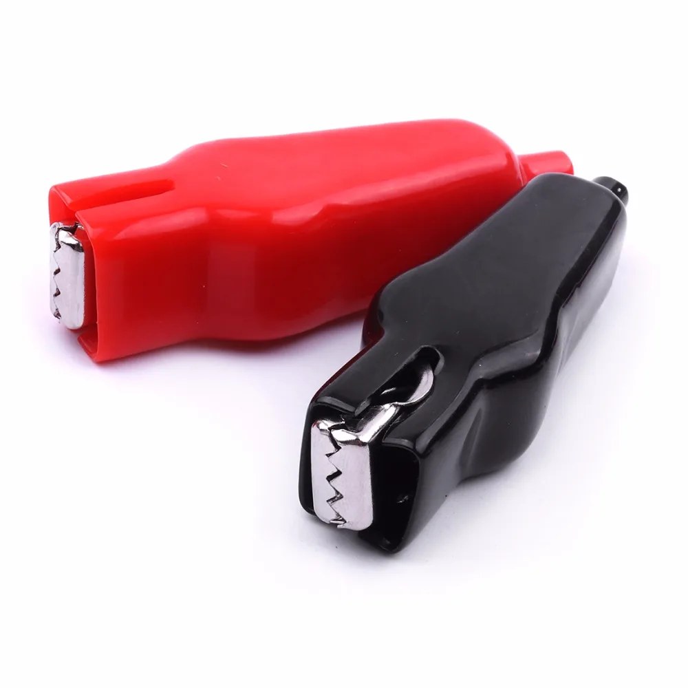 

2Pcs 20A Alligator Clips Double-end USB Charging Battery Crocodile Clips For Testing Probe Meter Red Black Electrical Clamp