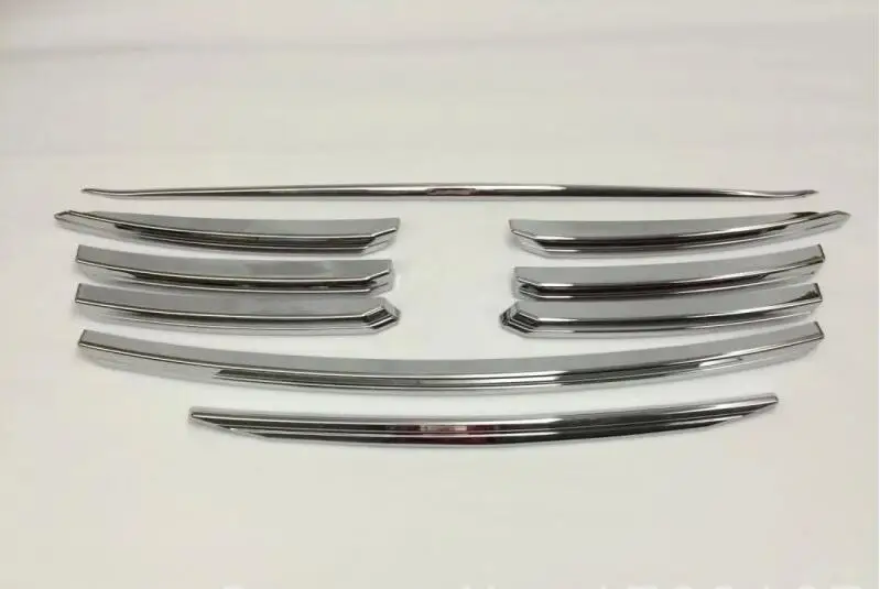 

car body cover ABS chrome racing engine trim Front up Grid Grill Grille hoods part 9pcs For Mazda CX-5 CX5 2015 2016