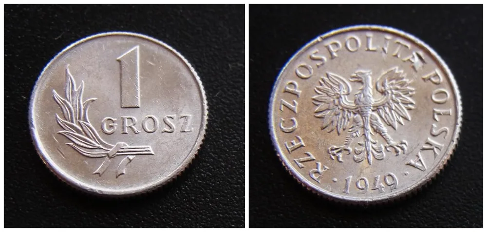 Poland 1 Grosz Набор монет старое издание Европейский ЕС 100% настоящая и оригинальная