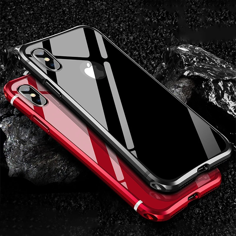 Aluminum Metal frame Phone Case For iPhone XS MAX XR X Cases Ultra Thin