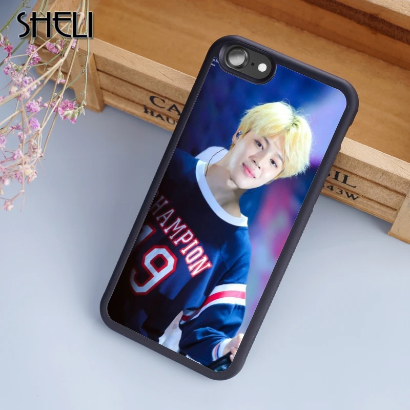 

SHELI jimin Bangtan Boys Phone Case Cover For iPhone 5 6s 7 8 plus X XR XS max 11 Pro Samsung Galaxy S7edge S8 S9 S10 shell
