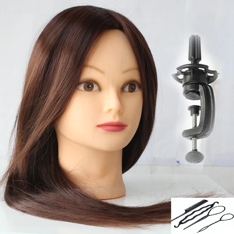 Brown Training Heads Brown Hair Hair Mannequins Para Hairdressing Hair