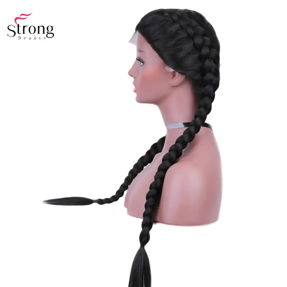 Strongbeauty Two French Braid Hairstyles Lace Front Wigs For Women