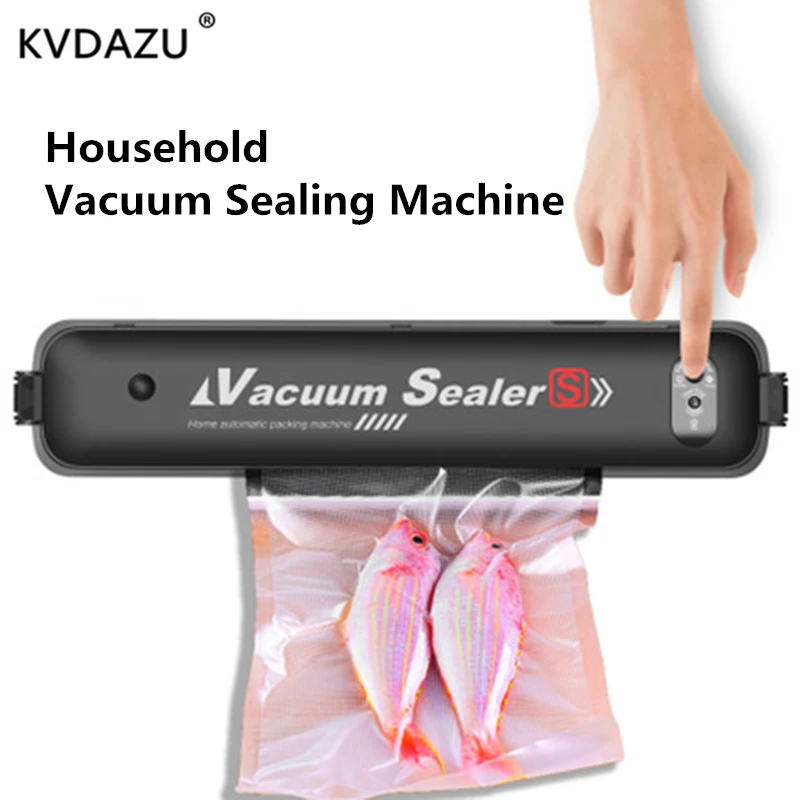 

220V110V Household Food Vacuum Sealer Packaging Film meat Vegetables and fruits beans Sealing machine Packer 15Pcs Bags for free