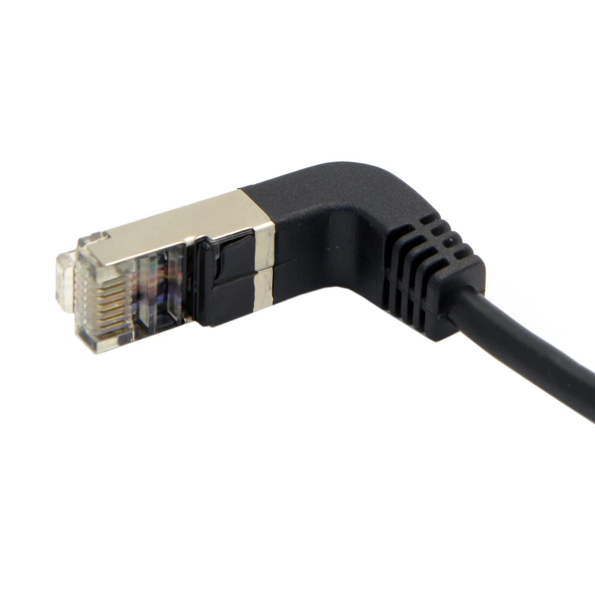 90 градусов вверх угловой 8P8C STP Cat 5e Lan Ethernet сетевой патч корд для прямого кабеля 50