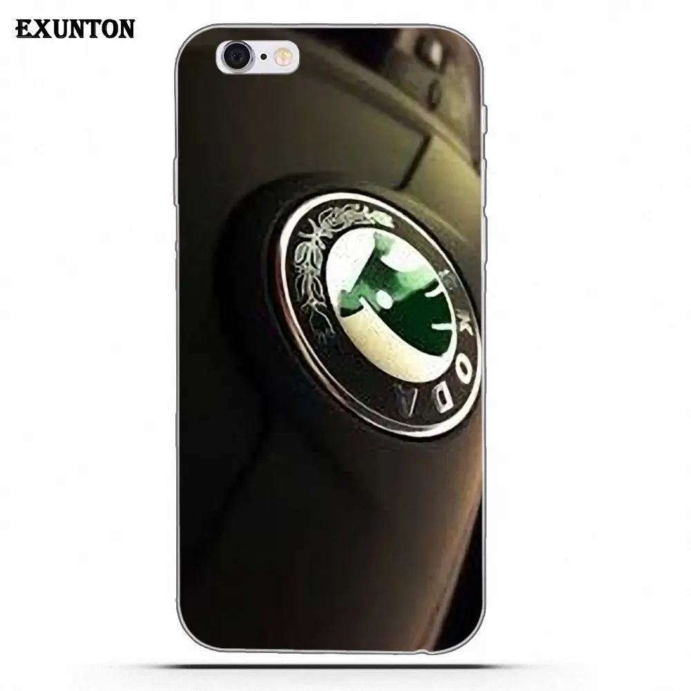 Мягкий чехол с логотипом Skoda для Apple iPhone 4 4S 5 5C SE 6 6S 7 8 Plus X для Apple iPhone 4 4S 5 5C SE 6 6S 7 8 Plus X