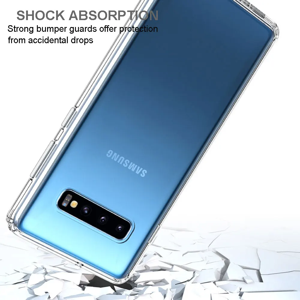 Для samsung Galaxy Note 10 Plus чехол S10 Note 9 8 S9 S8 S10e 5G ударопрочный Жесткий Тонкий чехол для задней панели прозрачный защитный чехол