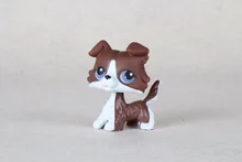 New pet Genuine Original LPS NO Deep Brown White Collie dog font b Toys b font