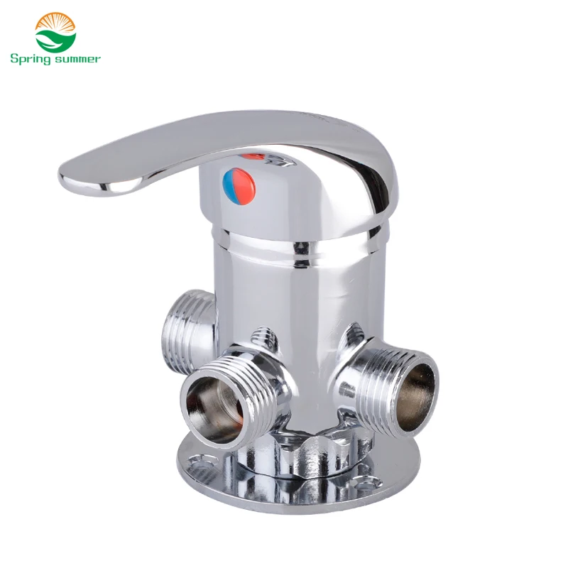 Free Shipping DN15(G1/2) Brass Thermostatic mixing valve solar water