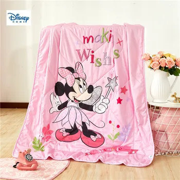 

disney pink minnie mouse thin comforter quilt for nursery girl Cartoon summer quilt cotton cover 3d reactive print soft blanket