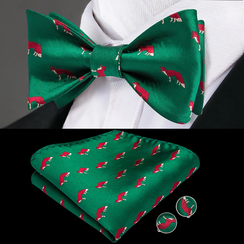 Hi-Tie, шелк, мужские черные галстуки-бабочки для мужчин, бабочка, галстук-бабочка, Hanky, запонки, набор роскошных золотых, красных, зеленых галстуков borboleta - Color: LH-2025