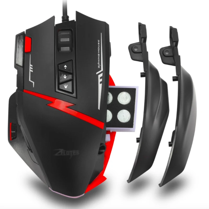 

Silent Key Wired Mouse 7000 DPI 16 Keys Programmable Buttons Weight Tuning Gaming Mouse For Home Office PC Computer Laptop