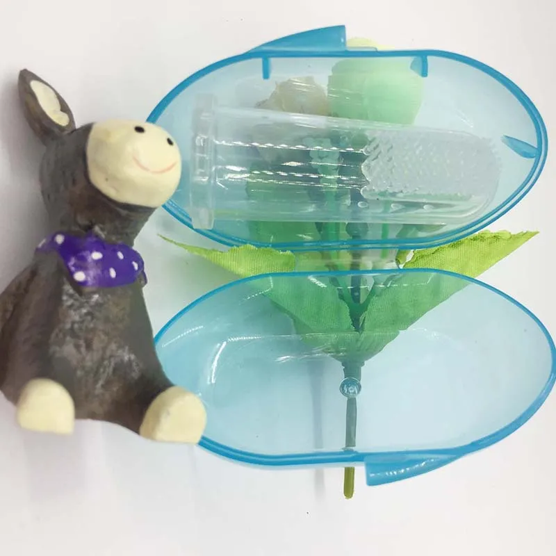 1PC Silicone Baby Finger Toothbrush and Box Children Teeth Clear Rubber Kids Massager Cleaning Tooth Brush Infant Brush