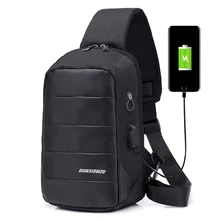 Модная повседневная женская сумка через плечо с usb-зарядкой, мужская деловая сумка для груди, Мужская Противоугонная сумка