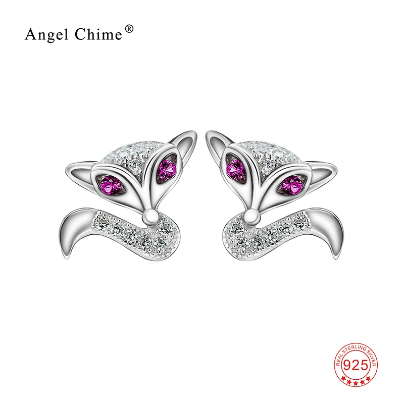 Женские серьги гвоздики из серебра 925 пробы|earring trendy|silver stud earringsfox earrings |