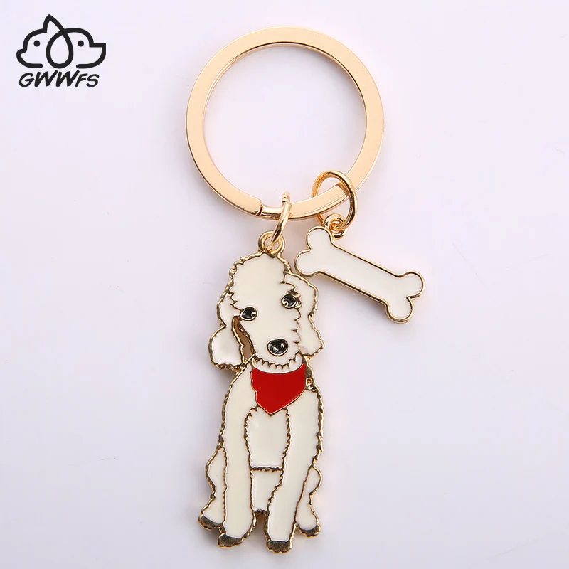 

Bedlington Terrier Keychain Key Rings For Car Metal Alloy Pet Dog Pendant Bag Charm Men Women Key Chain Keyring Dog lovers gift