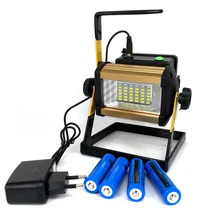 2017 New LED Flood Light 50W Reflector Led Light Spotlight Waterproof Outdoor Lamp Projectors + 4×18650 Battery & Charger